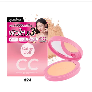 ตลับใหญ่ แป้ง Cathy Doll Speed White CC Powder Pact SPF40 PA+++ 12g แป้ง cc