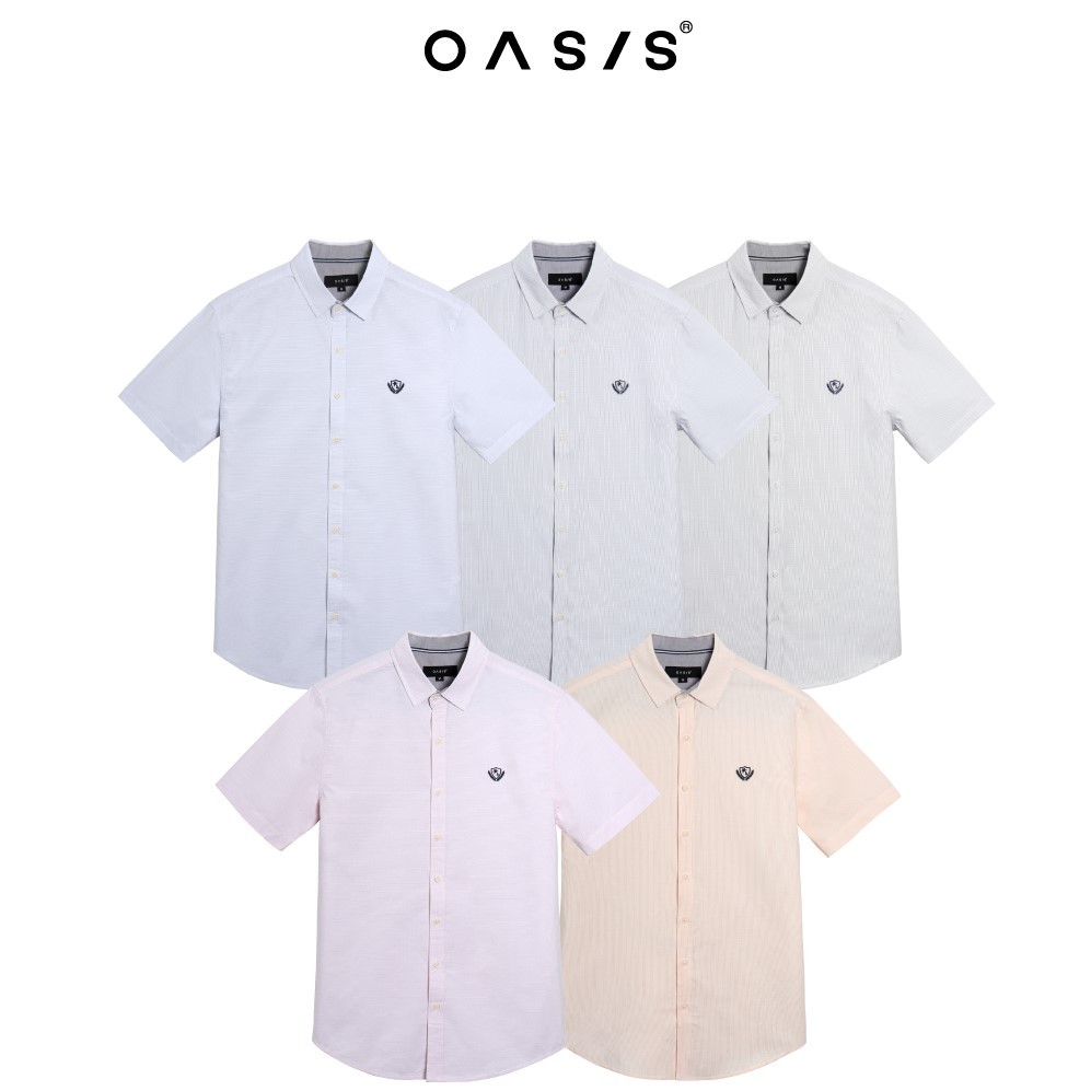 OASIS เสื้อเชิ้ตชาย เสื้อเชิ้ตแขนสั้น ผ้าCOTTON รุ่น MWSF-4501