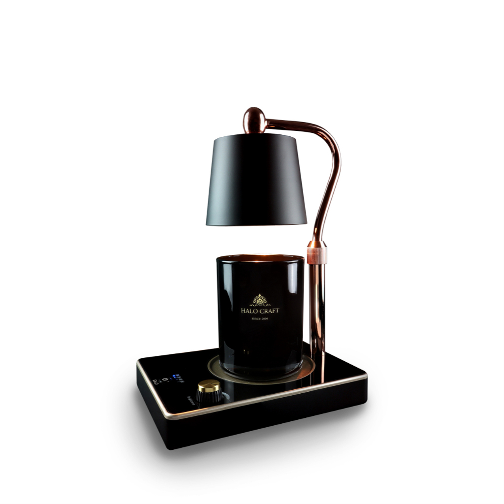 โคมไฟ ตะเกียง อุ่น เทียนหอม candle warmer ดีไซน์ โมเดิร์น ตั้งเวลา ปรับระดับ (สีดำ)