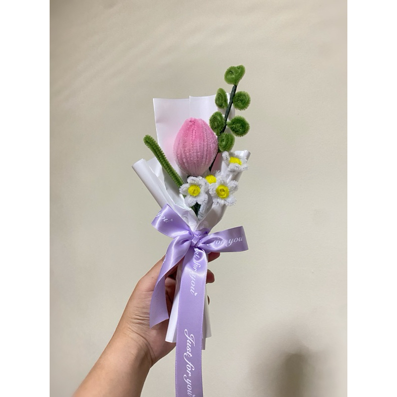 ช่อดอกทิวลิป+เดซี่ | ดอกไม้รับปริญญา ดอกไม้ปัจฉิม
