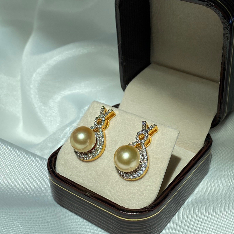 Krabi andaman pearl ต่างหูไข่มุกเซาท์ซี