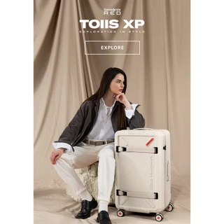 SAMSONITE RED กระเป๋าเดินทางล้อลาก รุ่น TOIIS XP ขนาด 25 นิ้ว HARDSIDE SPINNER 68/25 EXP