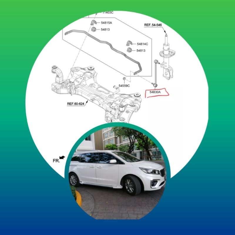 ลูกหมากกันโคลงหน้า​ Kai​ Grand​ Carnival​ (ซ้าย+ขวา)​ สินค้าส่งจากไทยรวดเร็วทันใช้