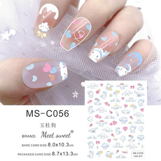 สติกเกอร์การ์ตูนแบรนด์ติดเล็บ สติกเกอร์ตกแต่งหน้าเล็บ ลายน่ารักคิ้วท์ๆ สินค้าพร้อมส่ง🇹🇭