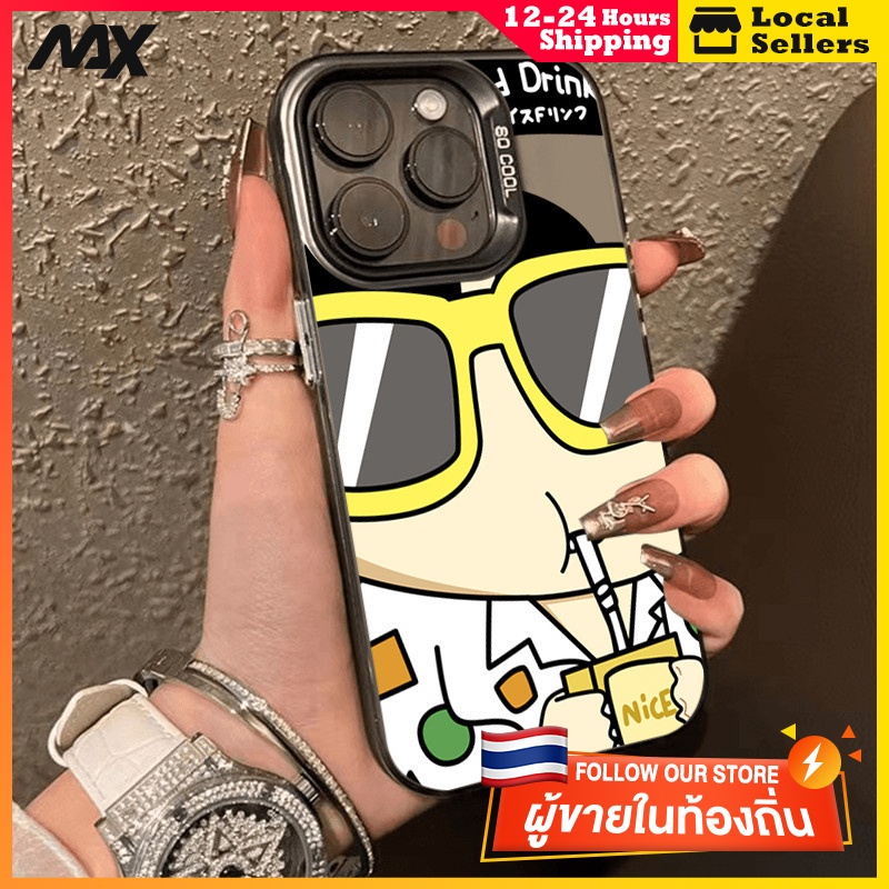 กรณีโทรศัพท์มือถือซิลิโคนแข็งหรูหรา เครยอนชินจัง for IPhone 13 12 7Plus 14 15 11 Pro MAX 8 6 7 6S Plus X XR XS