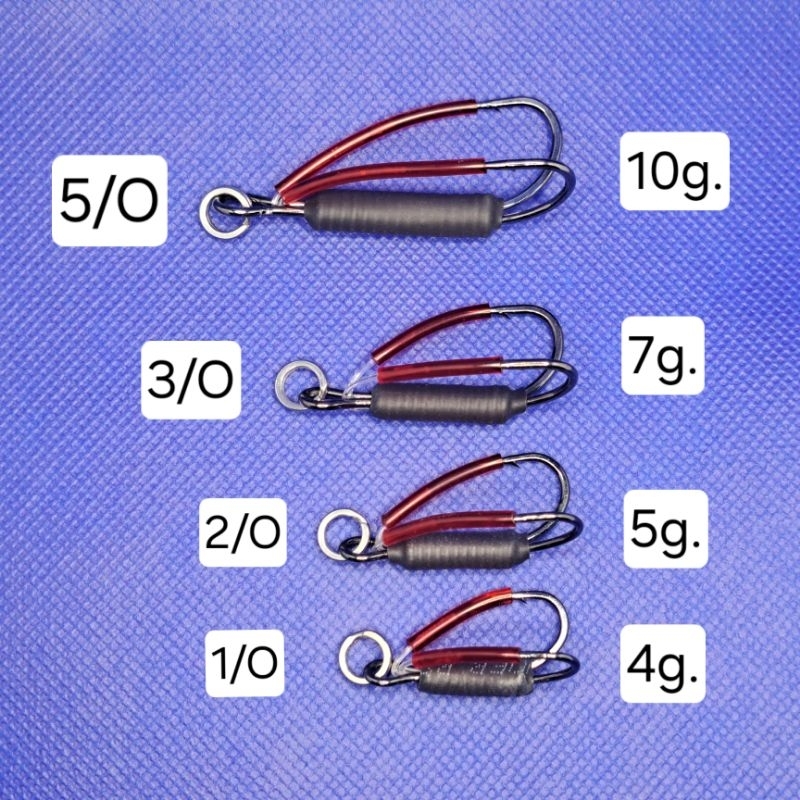 ชุดเบ็ด สองทาง 1/O - 2/O - 3/O - 5/O เบ็ดกบกระโดด ชุดเบ็ดสำเร็จ
