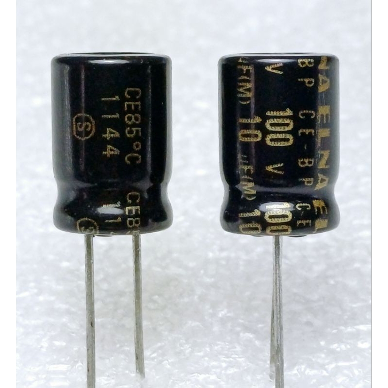 Elna CE-BP 10uf 100v capacitor bipolar ตัวเก็บ คาปาซิเตอร์ bp ไบโพลาร์ ไบโพล่า ไม่มีขั้ว
ขนาด 8×12 ม