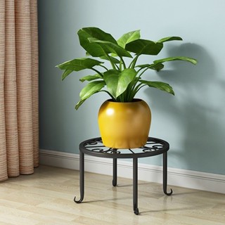 ชั้นวางกระถางต้นไม้ ขาตั้งกระถางเหล็ก ทรงกลมลวดลาย ขนาด 23x1…