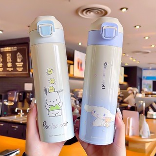 แก้วน้ําเก็บความร้อนSANRIO ลายซานริโอ้ สแตนเลส316 ขนาด500ml สําหรับเด็กนักเรียน