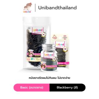 Uniband หนังยางรัดผม ไม่กินผม ไม่ดีดขาดง่าย TPU Basic Size : Blackberry