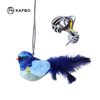 KAFBO Singing Cuties นกจ๊ะจ๋า เลียนแบบนกจริง ของเล่นแมว พร้อมจุกติดกระจก+ยางยืด ตุ๊กตาแคทนิป