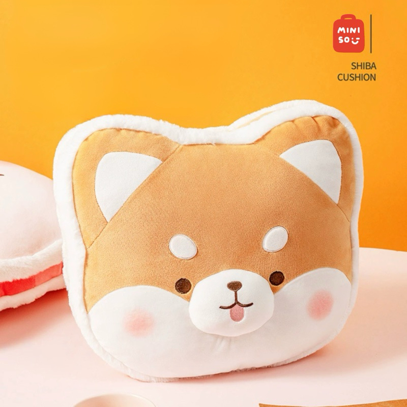 (ของแท้100%) หมอนชิบะ ตุ๊กตาน้องหมาชิบะ หมอนอิงน้องหมาชิบะ Chiba dog pillow doll Miniso