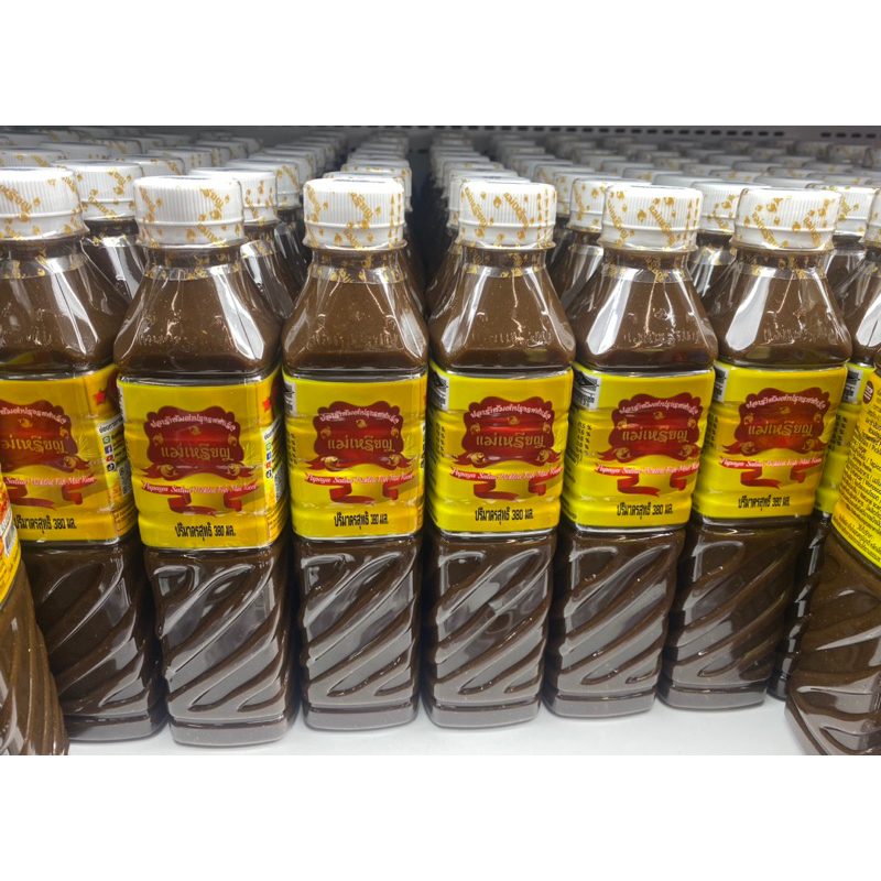 [ยกแพ็ค 12 ขวด] แม่เหรียญ น้ำปลาร้าส้มตำปรุงรส 380 มล.