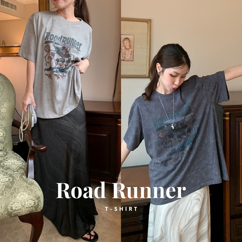 SOMEDRESS | Road Runner T-shirt เสื้อยืดสกรีนลายรีดทับได้