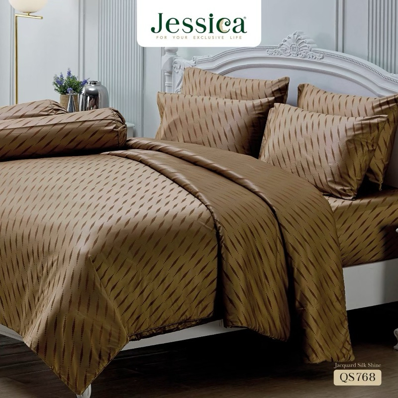 ชุดผ้าปูที่นอนJessica รหัสQS767,768ปูนวมแบบเย็บติดทั้งหมด6ชิ้น