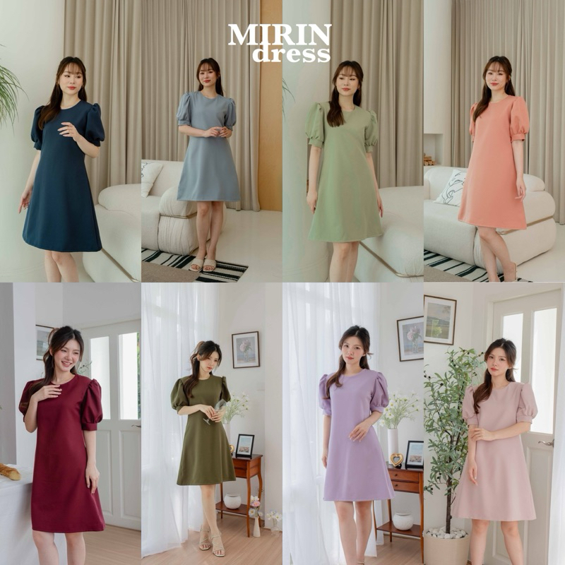 Mirin เดรสสีพื้นแขนตุ๊กตา