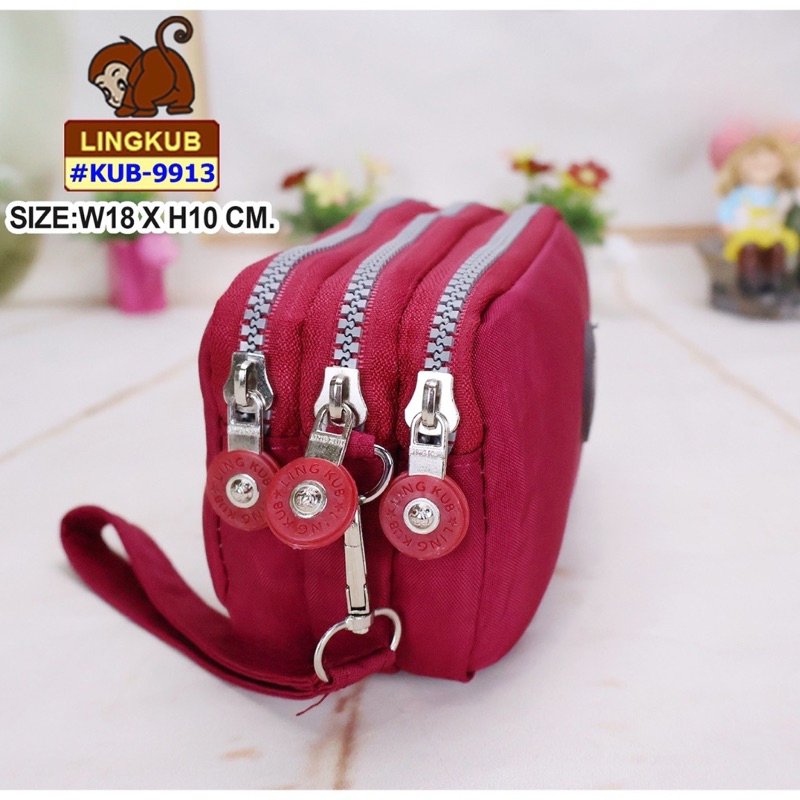 #lingkub9913 ขนาด7นิ้ว#กระเป๋าสตางค์ มีสายคล้องมือ ใส่มือถือใหญ่6.7นิ้วได้ มี3ช่องซิป - รูปที่ 4