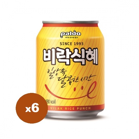 [ของแท้] 비락식혜 Paldo Vilac Sikhye (น้ำข้าวเกาหลี) 238ml*6