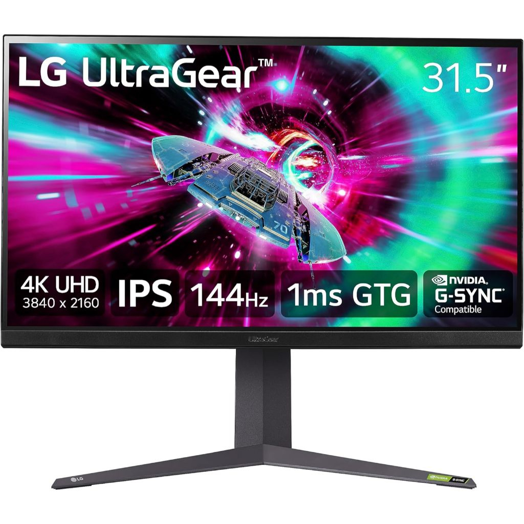 (มือ 2) จอมอนิเตอร์ LG 32GR93U-B 32" 4K 144Hz UltraGear UHD IPS Monitor 3840x2160 (2160p) สีสด มีไฟ 