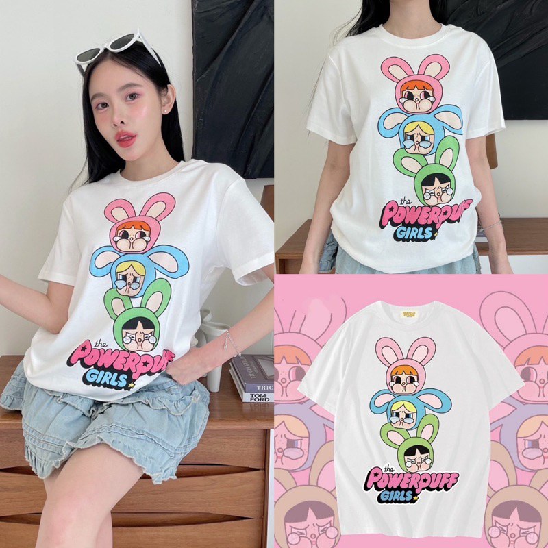 PPG x CRYBABY T-shirt (330฿) เสื้อยืดลายพาวเวอร์พัฟเกิร์ล คอลใหม่ น่ารักมากกกก