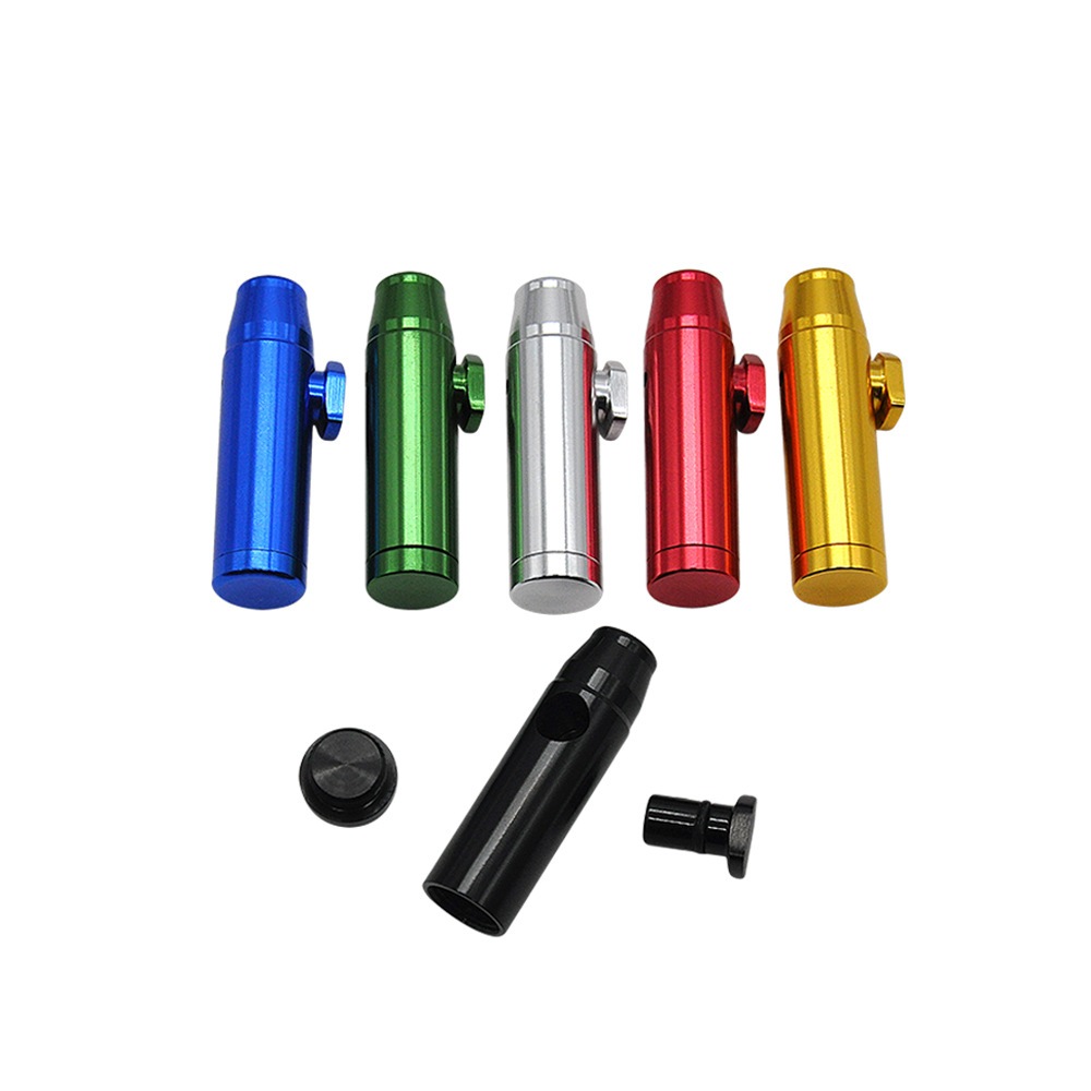 ตัวเป่ายานัตถุ์ พลาสติกPipe 1pc Metal Flat Bullet Rocket Straight Type 53MM จัดส่งจากกรุงเทพ