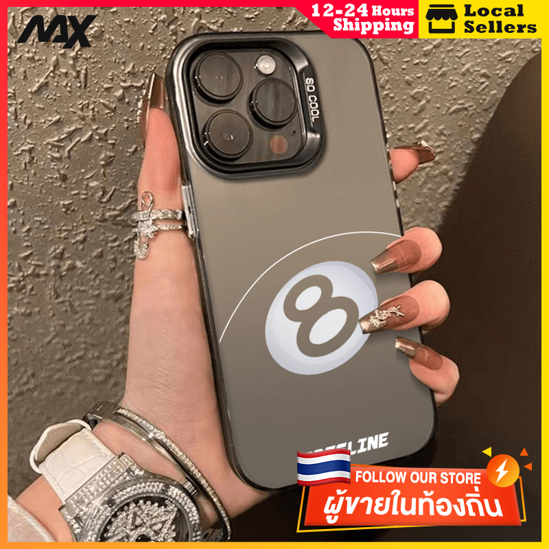 สีดำหรูหราซิลิโคนแข็งกรณีโทรศัพท์ บิลเลียด for IPhone 13 12 7Plus 14 15 11 Pro MAX 8 6 7 6S Plus X XR XS