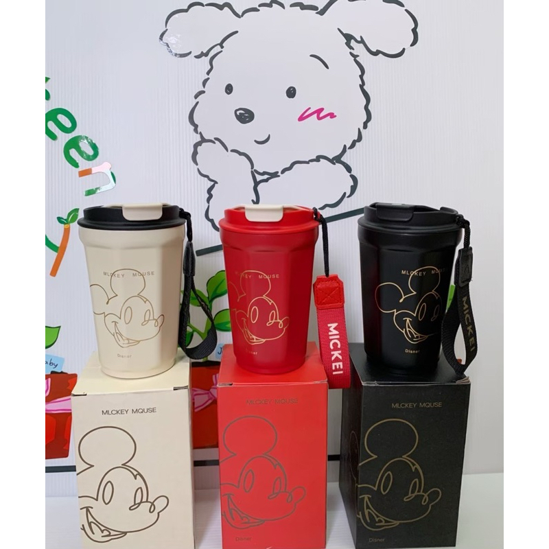 แก้วลายมิกกี้เมาส์มี3สีแก้วเก็บความร้อน-เย็น ลายมิกกี้เมาส์สแตนเลส 304
