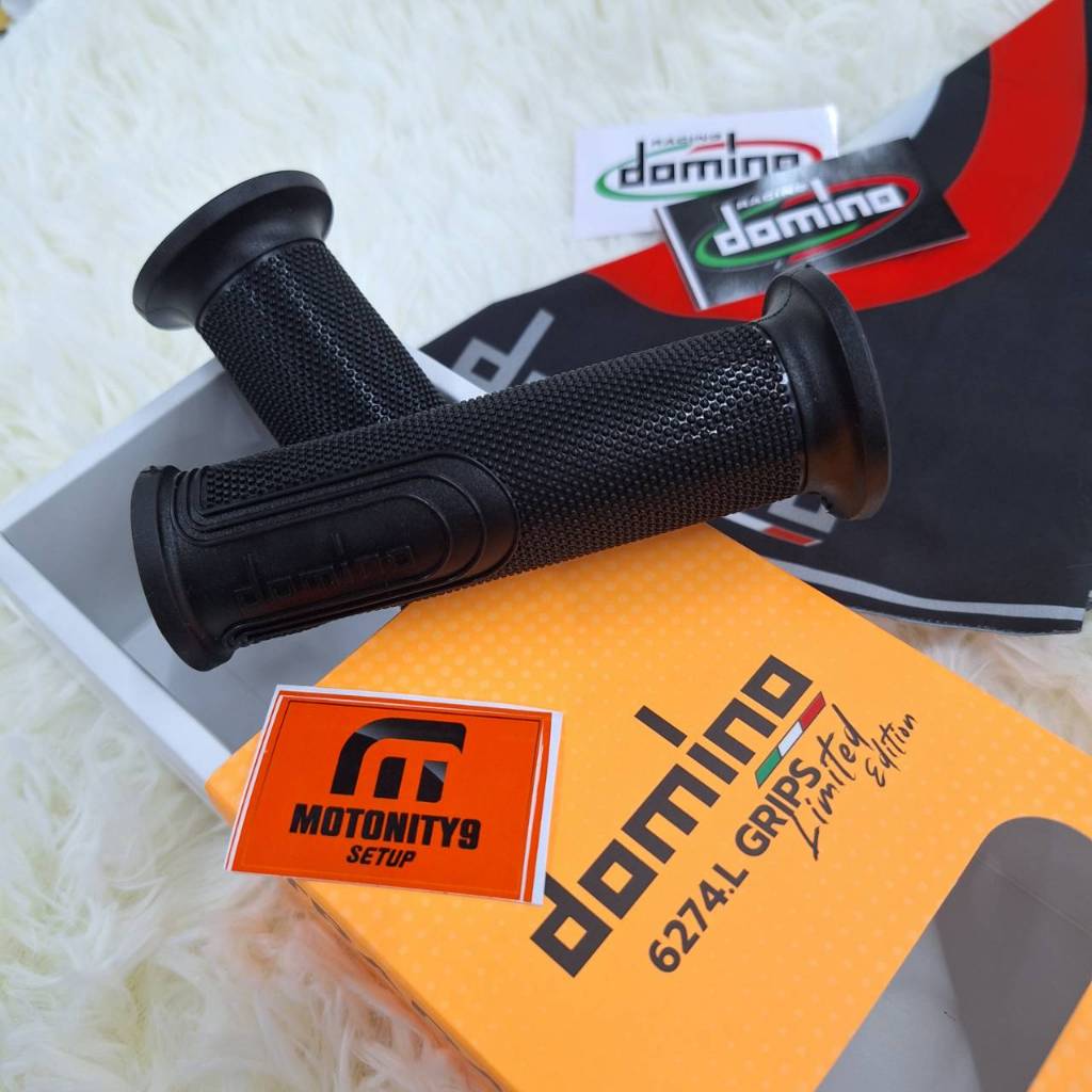 ปลอกแฮนด์ DOMINO รุ่น 6274 สีดำ ของแท้!!  เหนียวนุ่มหนึบ ติดมือ ไม่ลื่น