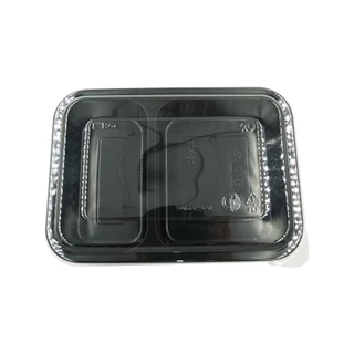 KU Pack กล่องพลาสติกใส่อาหาร 2 ช่อง รุ่น BOX20 ขนาด 650 ml. (25 ชิ้น/แพค)