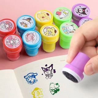 ชุดแสตมป์การ์ด Sanrio, เหรียญเด็กน่ารัก, แสตมป์การ์ตูนสําหรับเด็ก, ของขวัญเครื่องเขียนโบรชัวร์