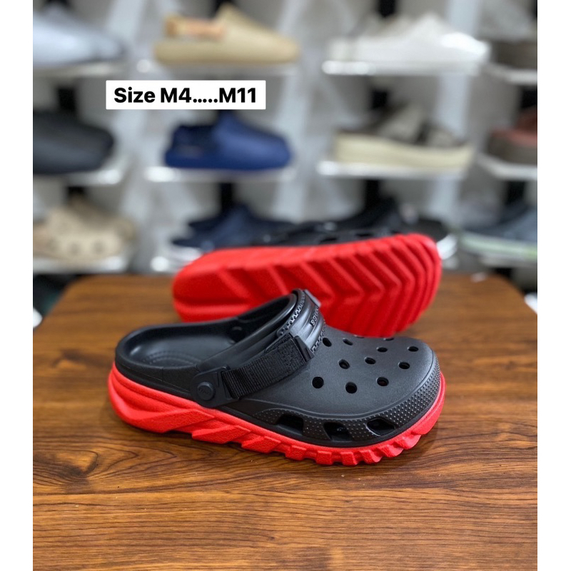 (สินค้าพร้อมส่ง) รองเท้าแตะแบบสวม Crocs Duet Max II Clog ไซส์ M4--M11 (สินค้าตรงปก )