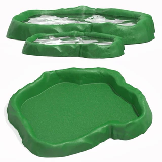 ถาดอาหารและน้ำ PVC สำหรับเต่าบกและสัตว์เลื้อยคลาน Nomoypet ขนาดเล็ก