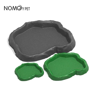 ถาดอาหารและน้ำ PVC สำหรับเต่าบกและสัตว์เลื้อยคลาน Nomoypet ขนาดเล็ก