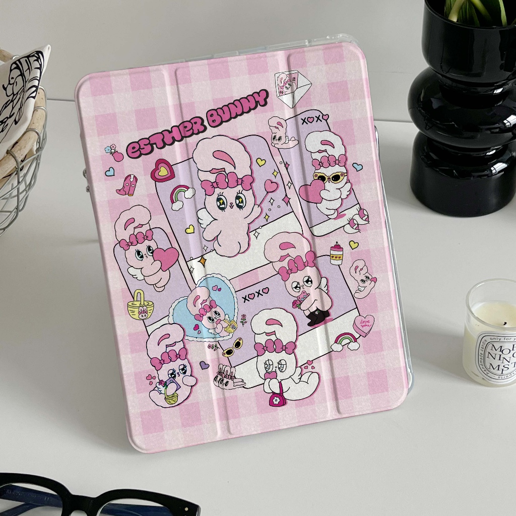 พร้อมส่ง เคสไอเเพด Air6 11นิ้ว Esther Bunny มีที่เก็บปากกา Air5/4 Gen9 10.2 case iPad MINI6