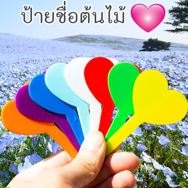ป้ายชื่อต้นไม้1 แถม 1 รูปหัวใจ ถูกที่สุด2บ. ป้ายชื่อต้นไม้พลาสติก 2 บ. รูปหัวใจ ทนแดด น่ารัก ใช้ซ้าได้ ป้ายtag