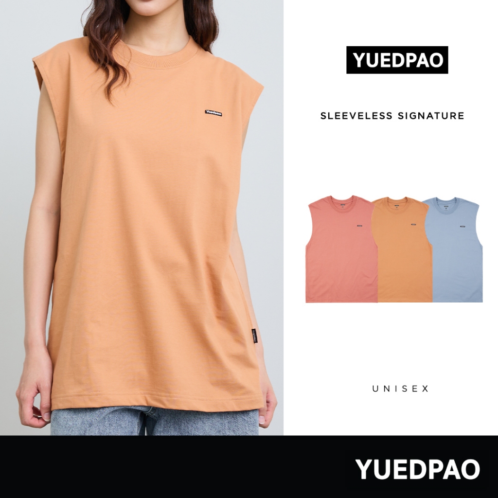 Yuedpao Signature Sleeveless ผ้าหนาทรงสวย ยับยากรีดง่าย เสื้อยืดเปล่าแขนกุด Sleeveless Set Cheerful
