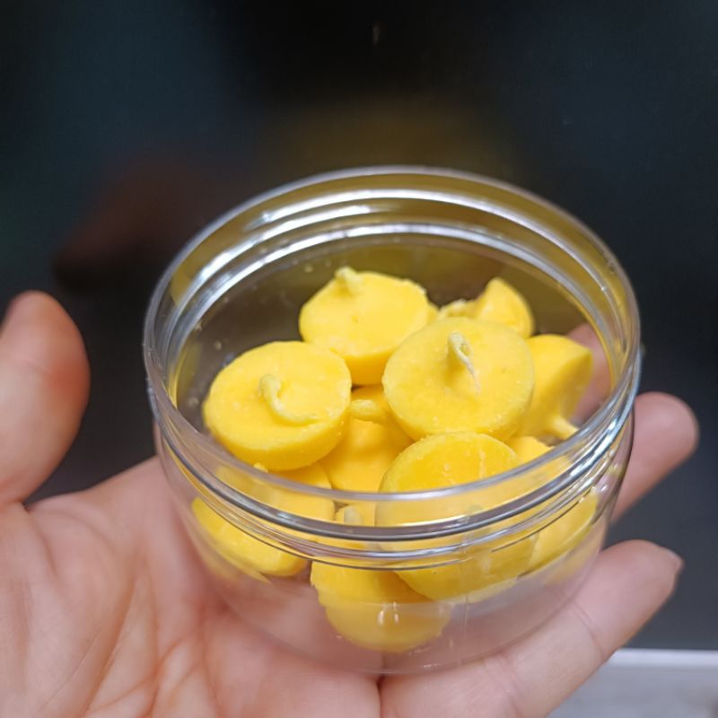 A&R Tewa Bucha Gheeเม็ดๆใช้อารตีไฟกระปุก_12เม็ดกระปุกอย่างดี(Ghee Cotton Wicks)