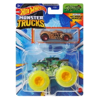Hot Wheels Monster Trucks Die-cast Truck + Car มอนสเตอร์ทรัคส์รถเหล็ก+รถเล็ก GRH81 979P TH