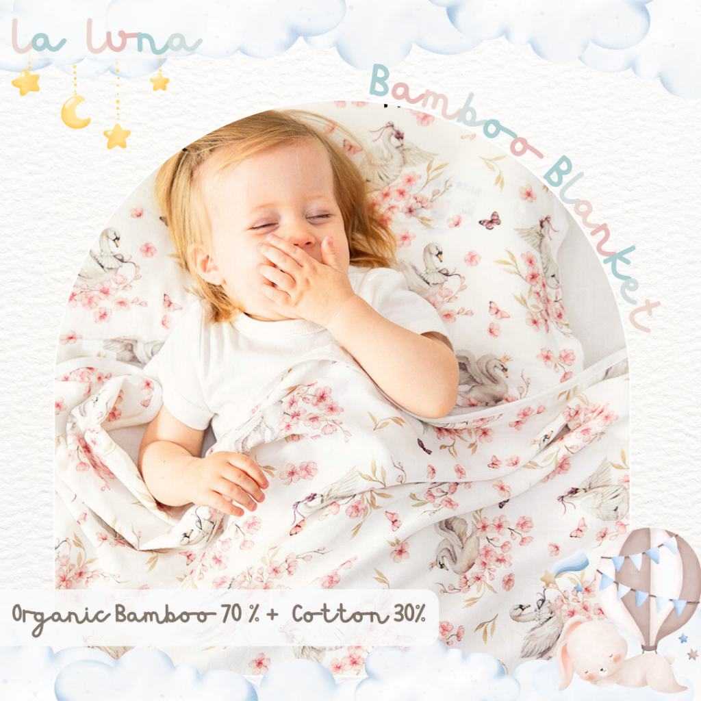 La Luna ผ้าห่มเด็กแรกเกิด ผ้าห่มเด็กใยไผ่ ใยไผ่ 70% ฝ้าย 30% (Bamboo Blanket)