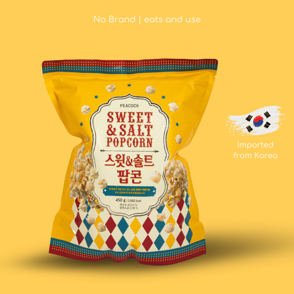 Peacock Sweet and Salt Popcorn 140g. ป๊อปคอร์นรสหวานและเค็ม