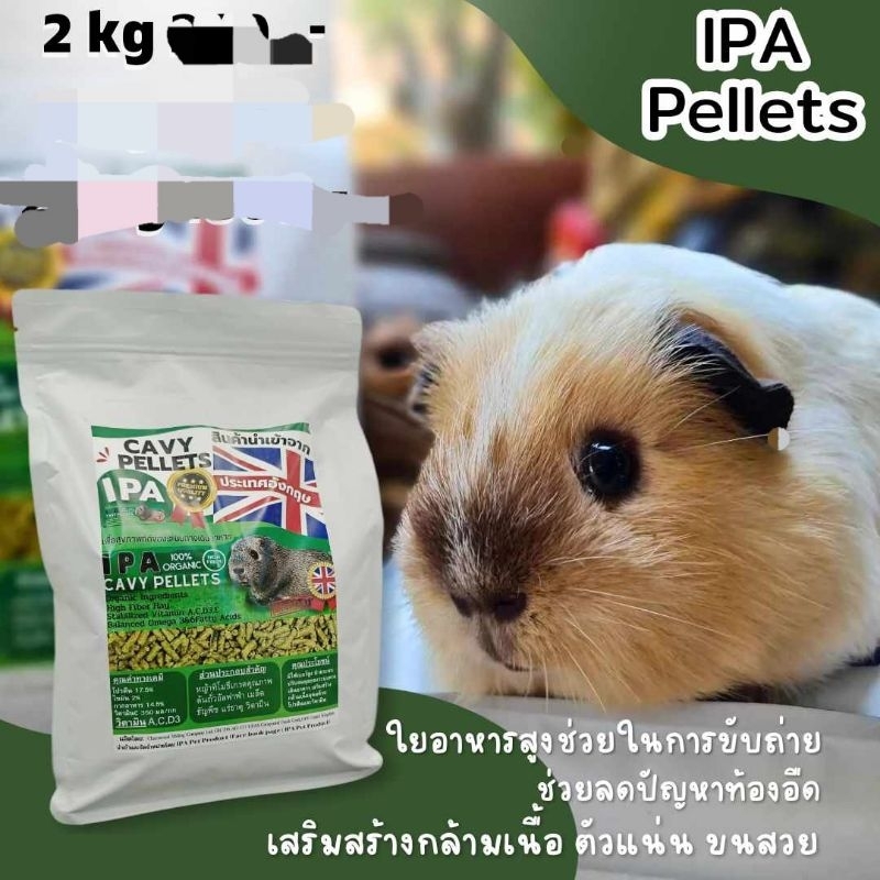 อาหารหนูแกสบี้​ หนูขวัญ หนูตะเภา IPA Cavy​ Pellets​ ​ 2Kgs สินค้านำเข้าจากประเทศอังกฤษ
