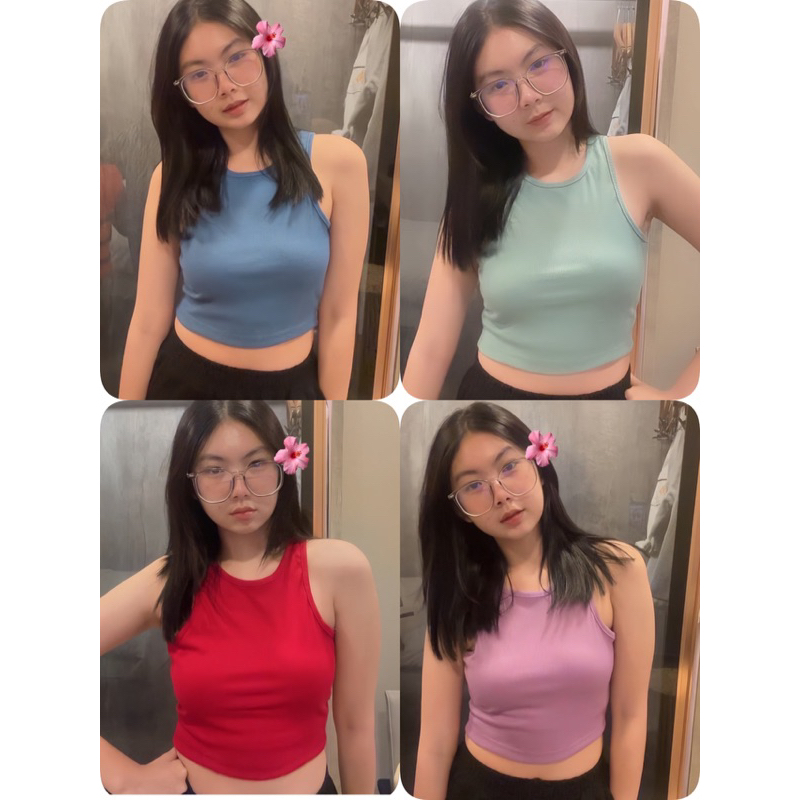เสื้อกล้ามครอปผ้าร่อง