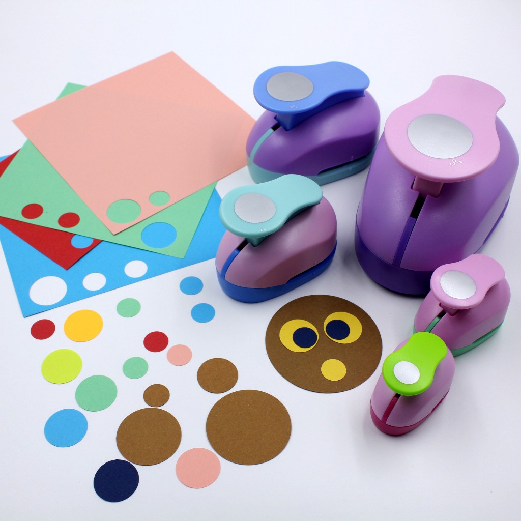 เครื่องตัดกระดาษวงกลม ที่เจาะรู ตัดสติ๊กเกอร์ ตัดได้ขอบเรียบ Hole Punchers