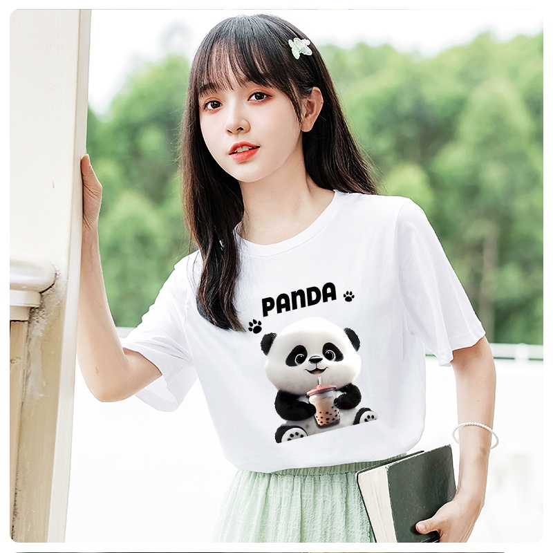 D851(พร้อมส่ง）เสื้อยืดแขนสั้ง สำหรับชายและหญิง.ลายแฟชั่งนานาชาติ ใส่เทียวออกกำลังกายได้