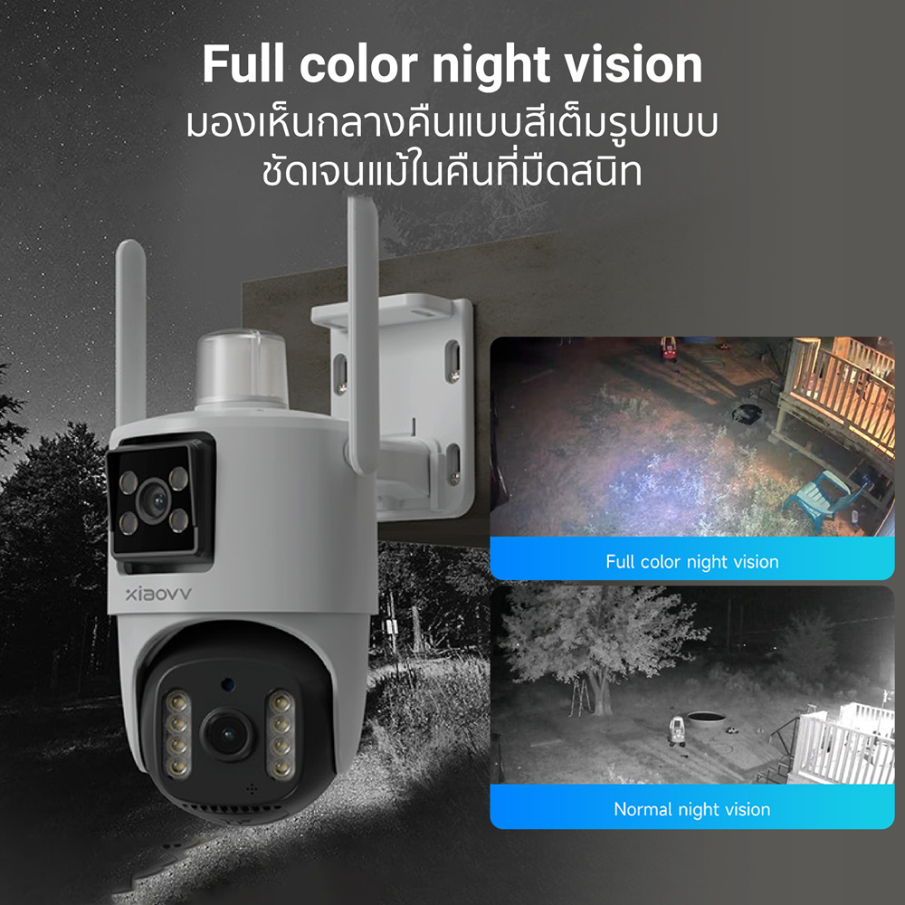 [ลดเหลือ 1104] XiaoVV BP3 กล้องวงจรปิดนอกบ้าน 2 เลนส์ ความละเอียด 2MP+2MP เชื่อมต่อไร้สาย WIFI 2.5K -1Y