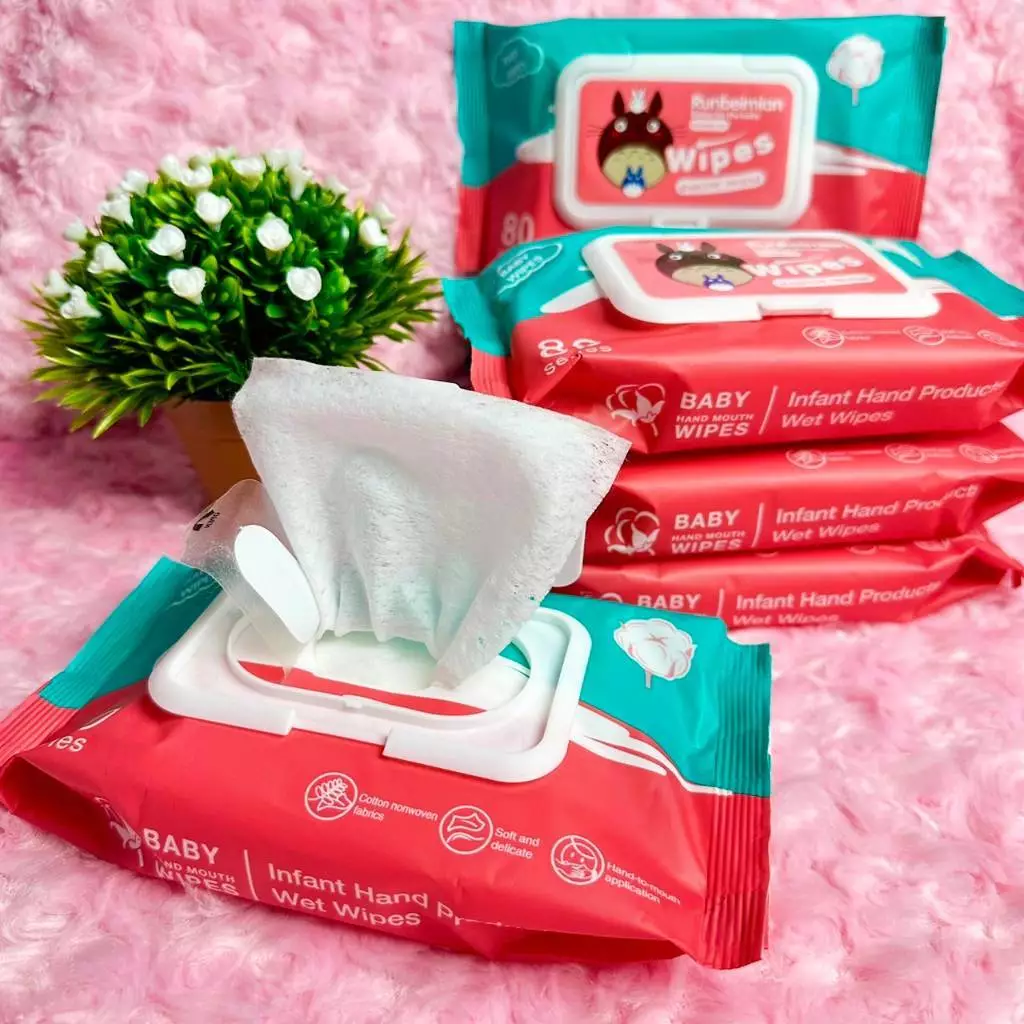 ทิชชู่เปียกคละสี Baby Wipes   1ห่อ40แผ่น  กระดาษทิชชู่เปียกทำความสะอาด ขนาดเล็กพกพา thumbnail 4