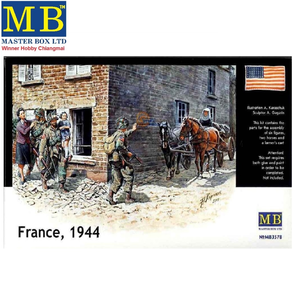 โมเดลฟิกเกอร์ Master Box 3578 FRANCE 1944 (1/35)