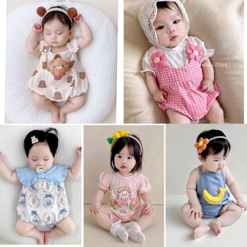 PN บอดี้สูทเด็ก ลูกสาว ลายน่ารัก ผ้านิ่ม 3-12เดือน
