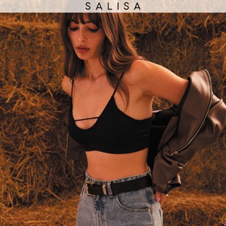 SALISA - BRALETTE PF24 Black บรา เสื้อสายเดี่ยว