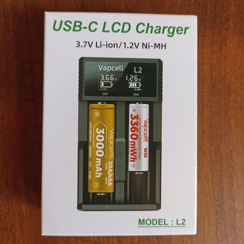 เครื่องชาร์จ Vapcell L2